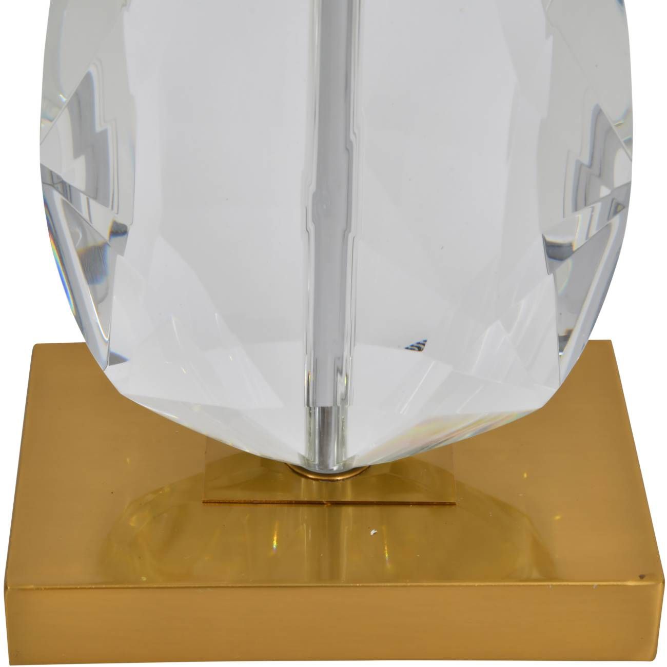 Teardrop Crystal Cut Table Lamp on Brass (Base Only)