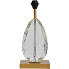 Teardrop Crystal Cut Table Lamp on Brass (Base Only)