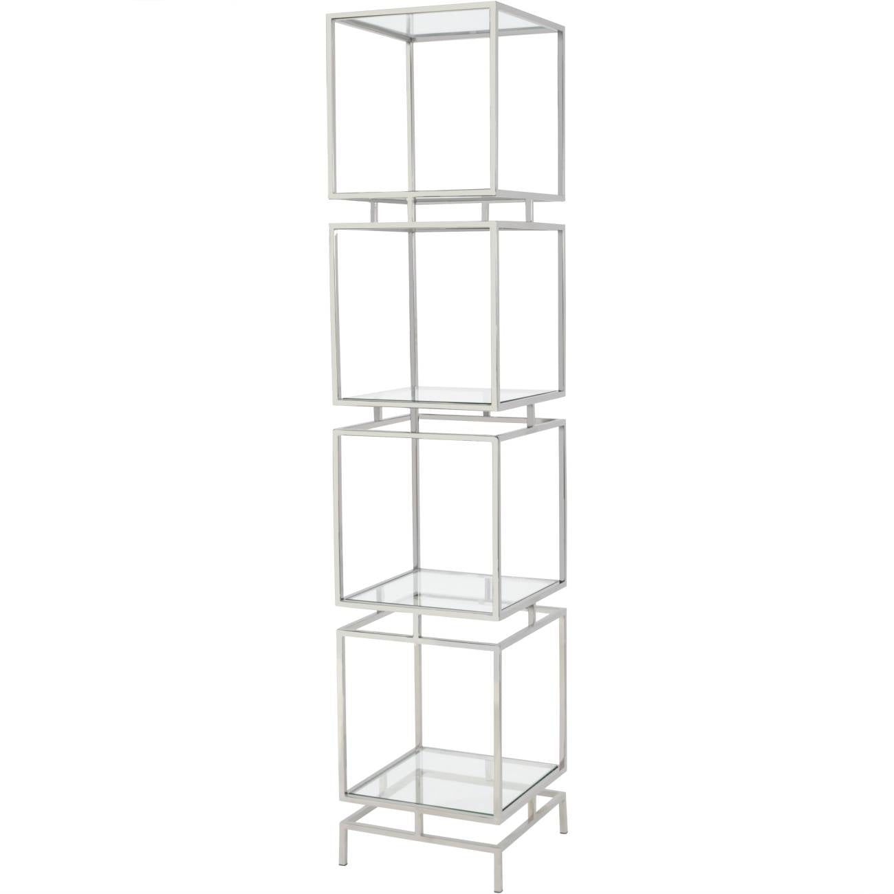 Abington Stainless Steel Frame and Clear Glass Display Unit