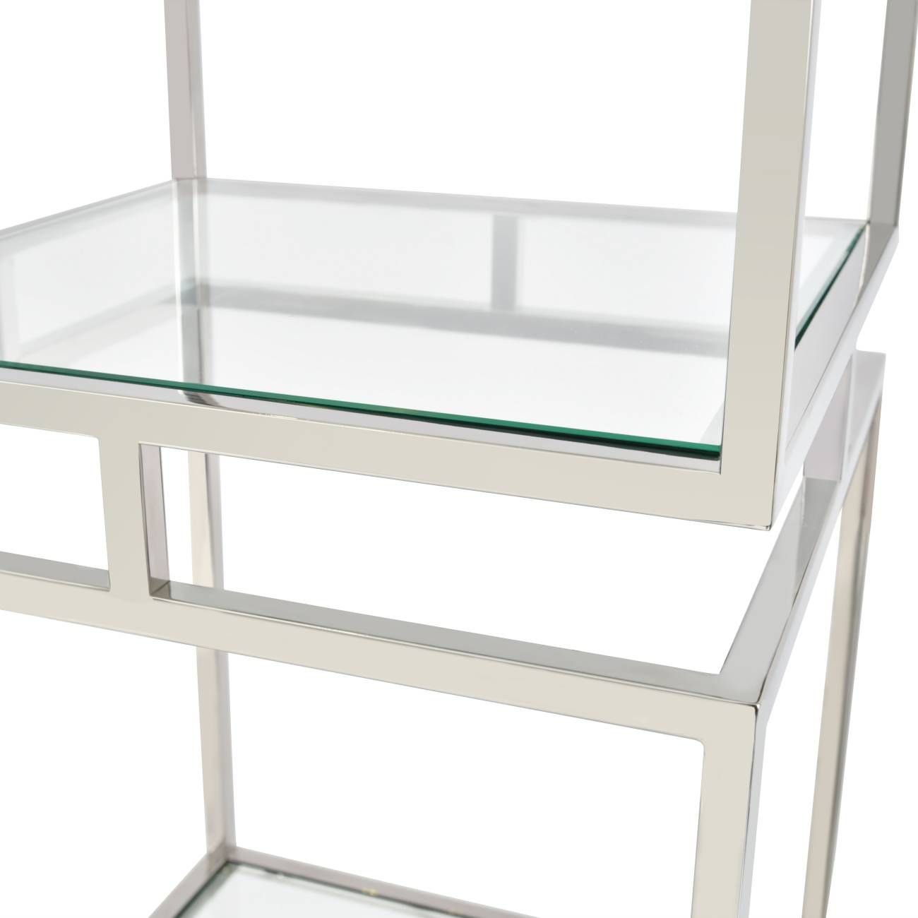 Abington Stainless Steel Frame and Clear Glass Display Unit