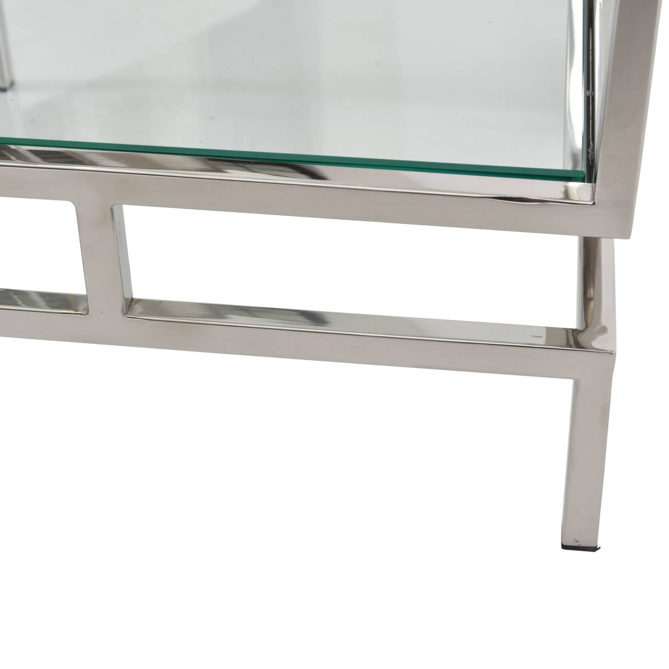 Abington Stainless Steel Frame and Clear Glass Display Unit