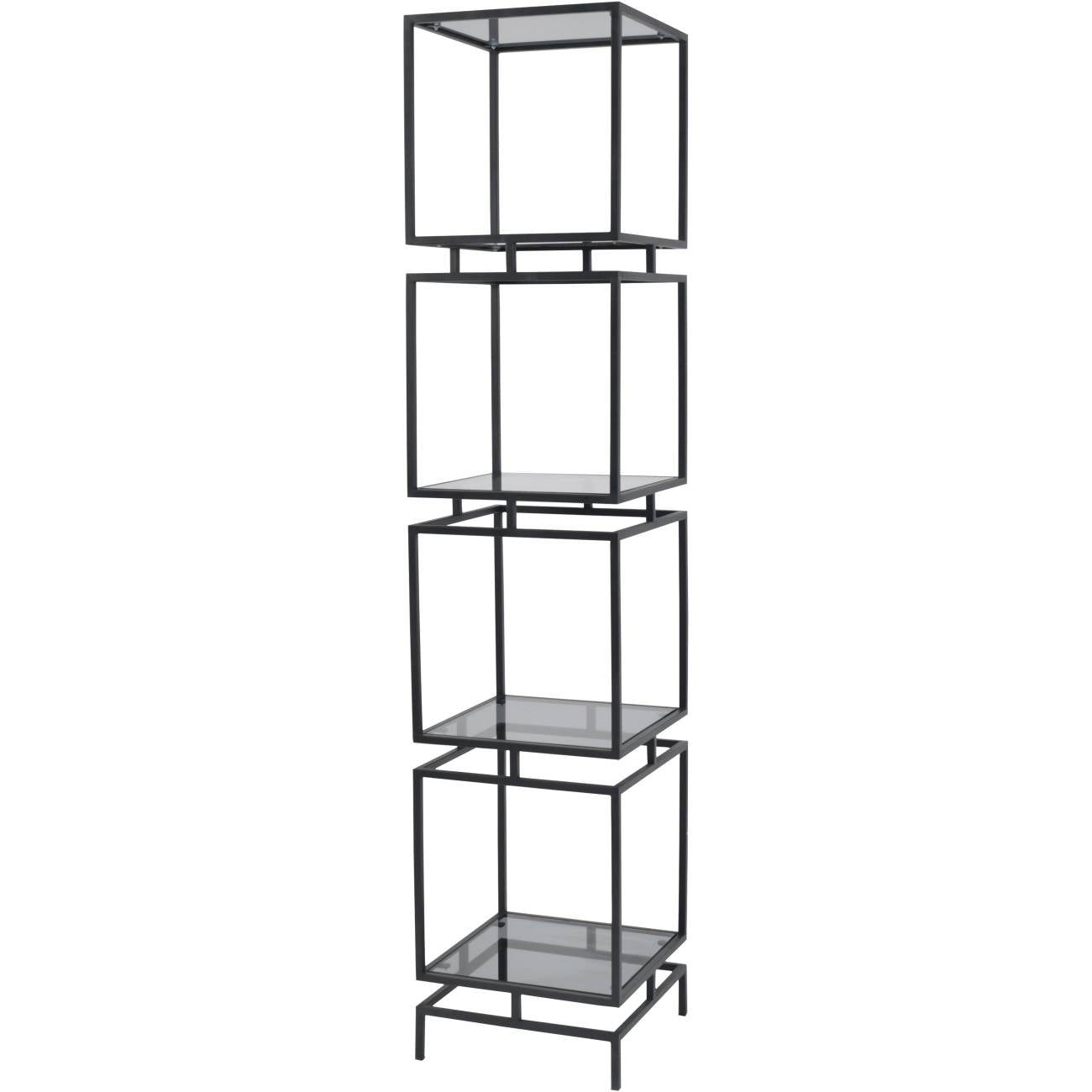 Abington Black Frame and Tinted Glass Display Unit