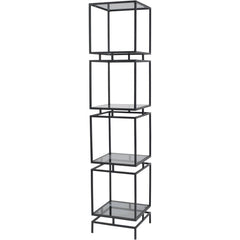 Abington Black Frame and Tinted Glass Display Unit