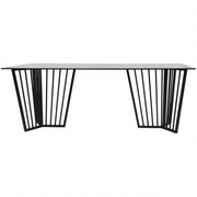 Abington Black Frame and Tinted Glass Dining Table