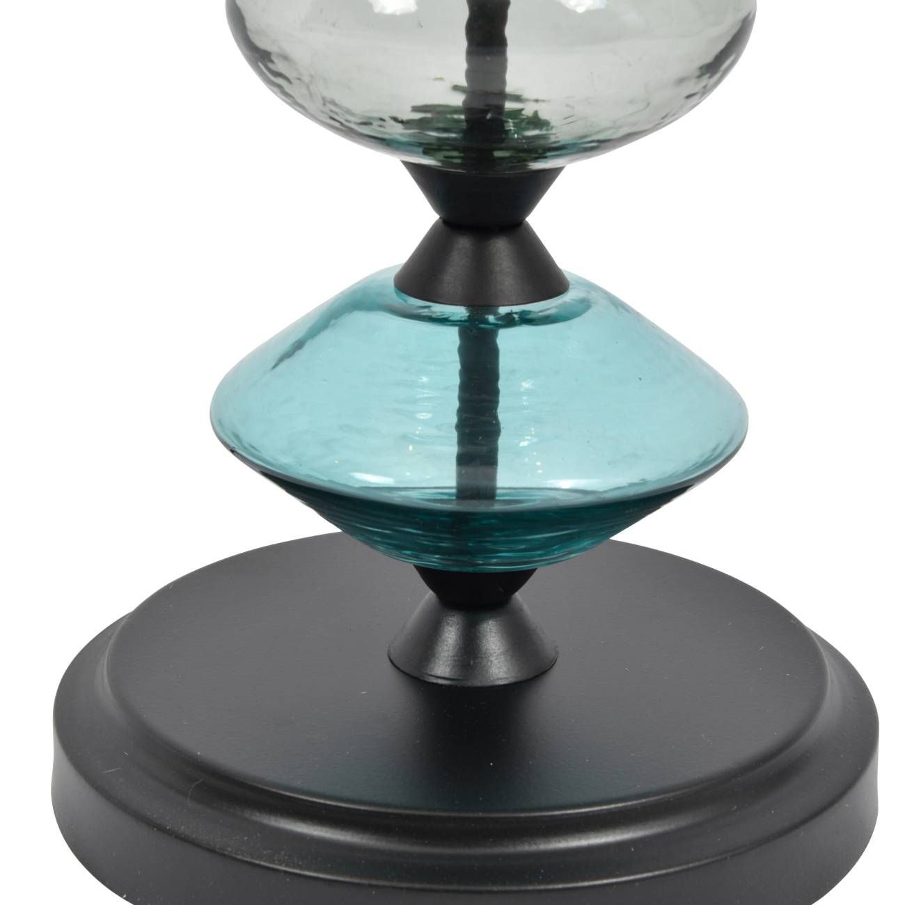 Eva Table Lamp (Base Only) - Black & Blue Glass Finish