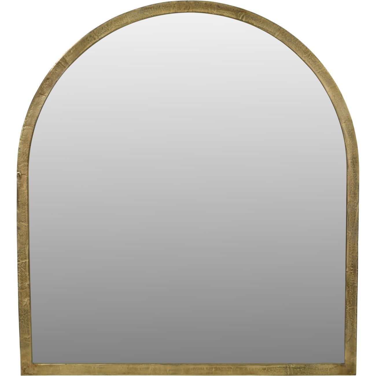 Arched Window Large Mirror in Brass Finish