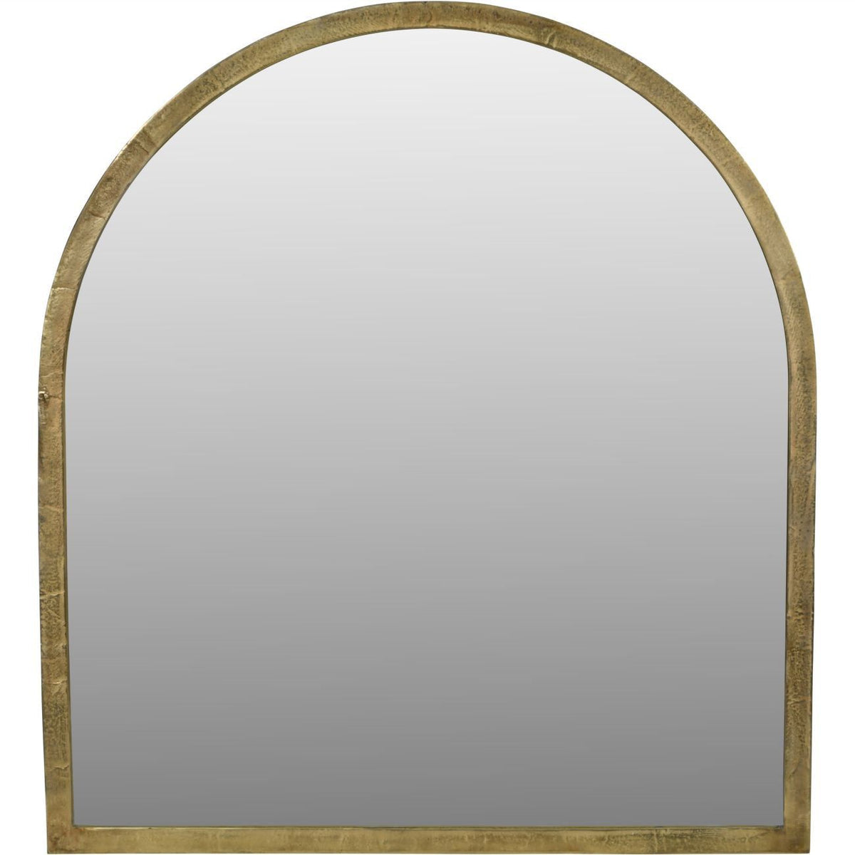 Arched Window Large Mirror in Brass Finish