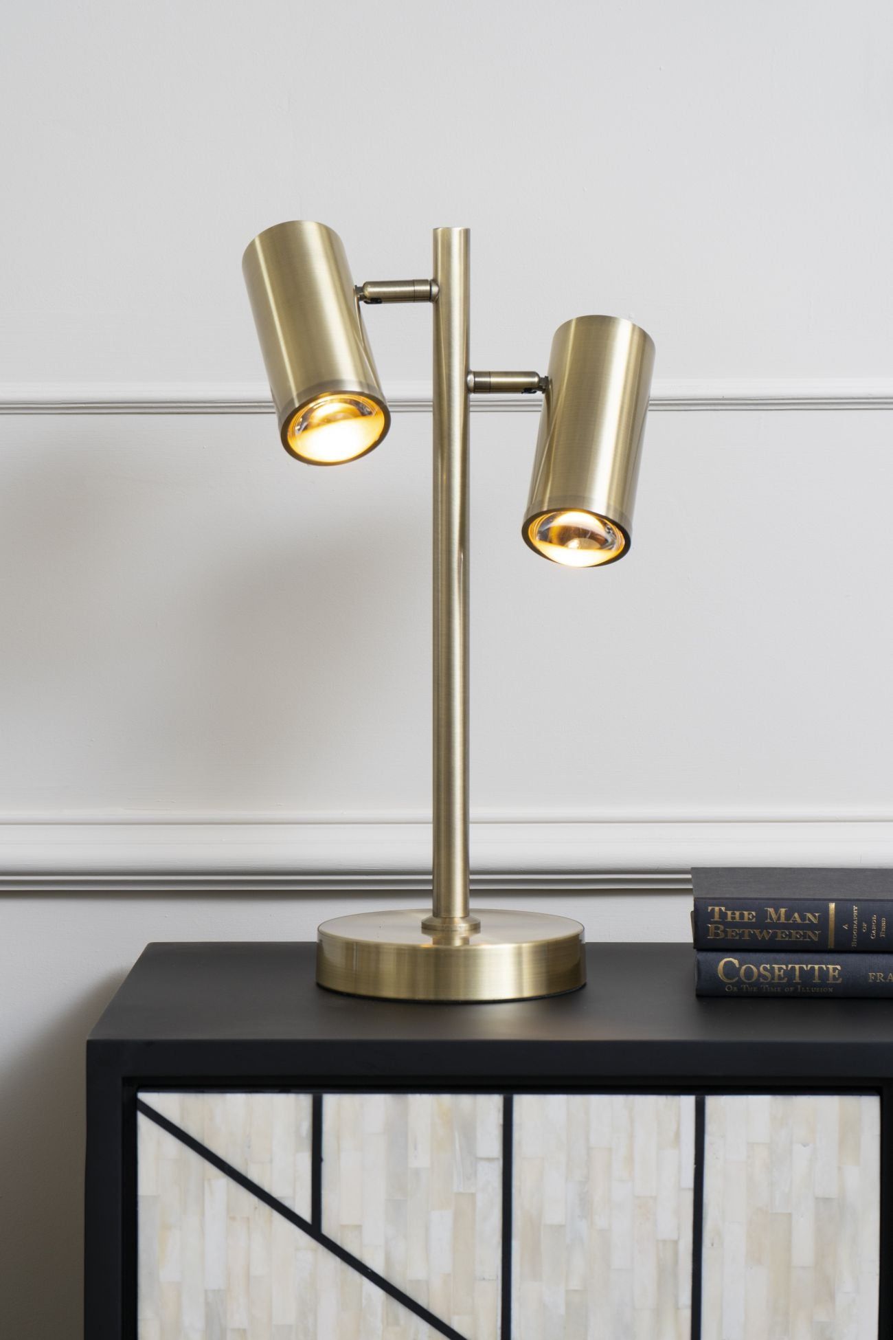 Stukeley Double Light Desk Lamp - Bronze Finish
