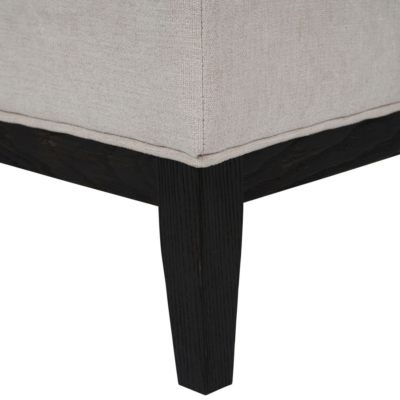 Theodore Buttoned Stool - Ivory Fabric 81x61cm