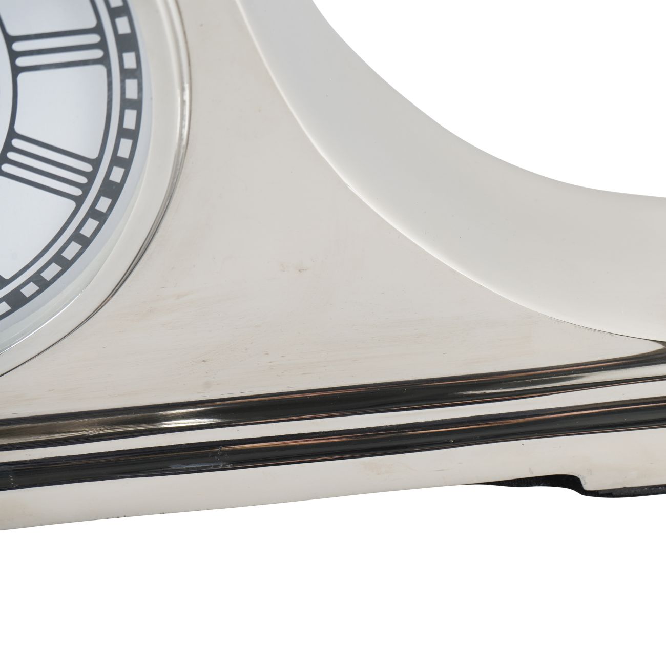 Retro Carriage Mantel Clock - Nickel Finish