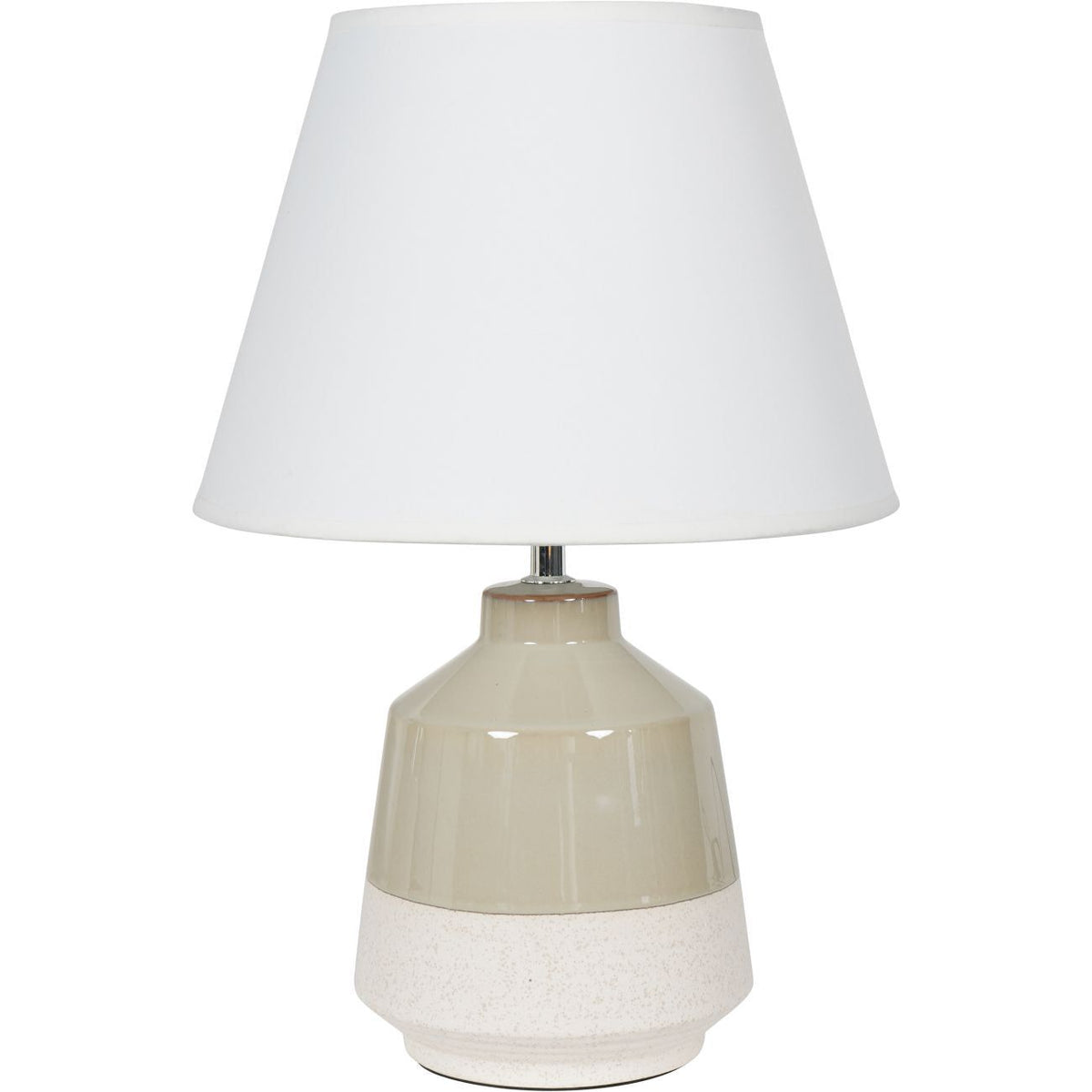 Canterbury Small Soft Green Dipped Glaze Table Lamp with Ivory Coolie Shade