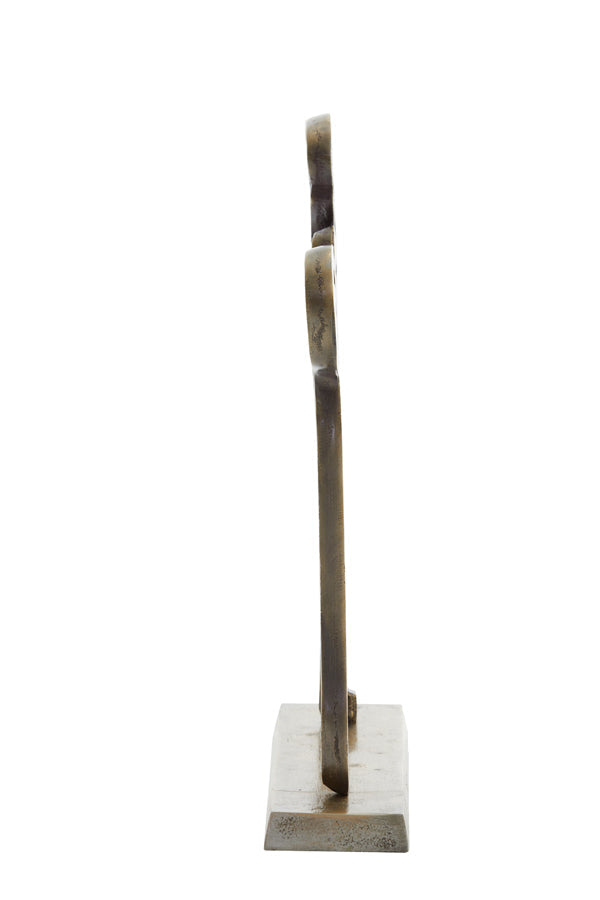 Face Large Ornament on Base - Antique Bronze Finish