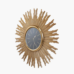 Starburst Wall Clock - Gold Finish