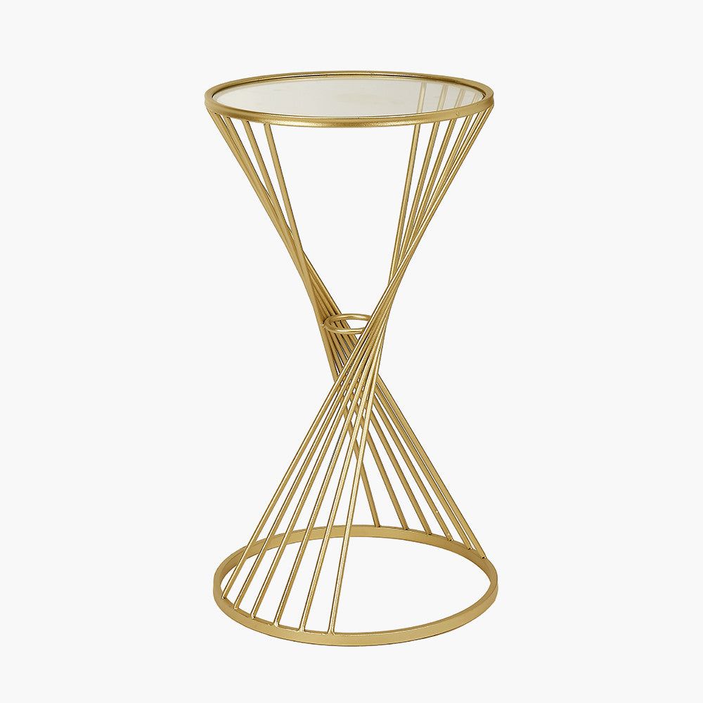 Liberty Glass and Gold Metal Large Table