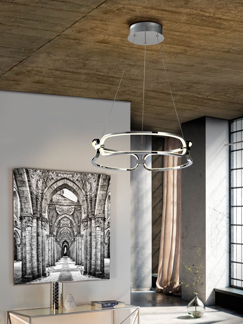 Colette· Led Lamp, Small/Medium/Large  Rose Gold/Chrome