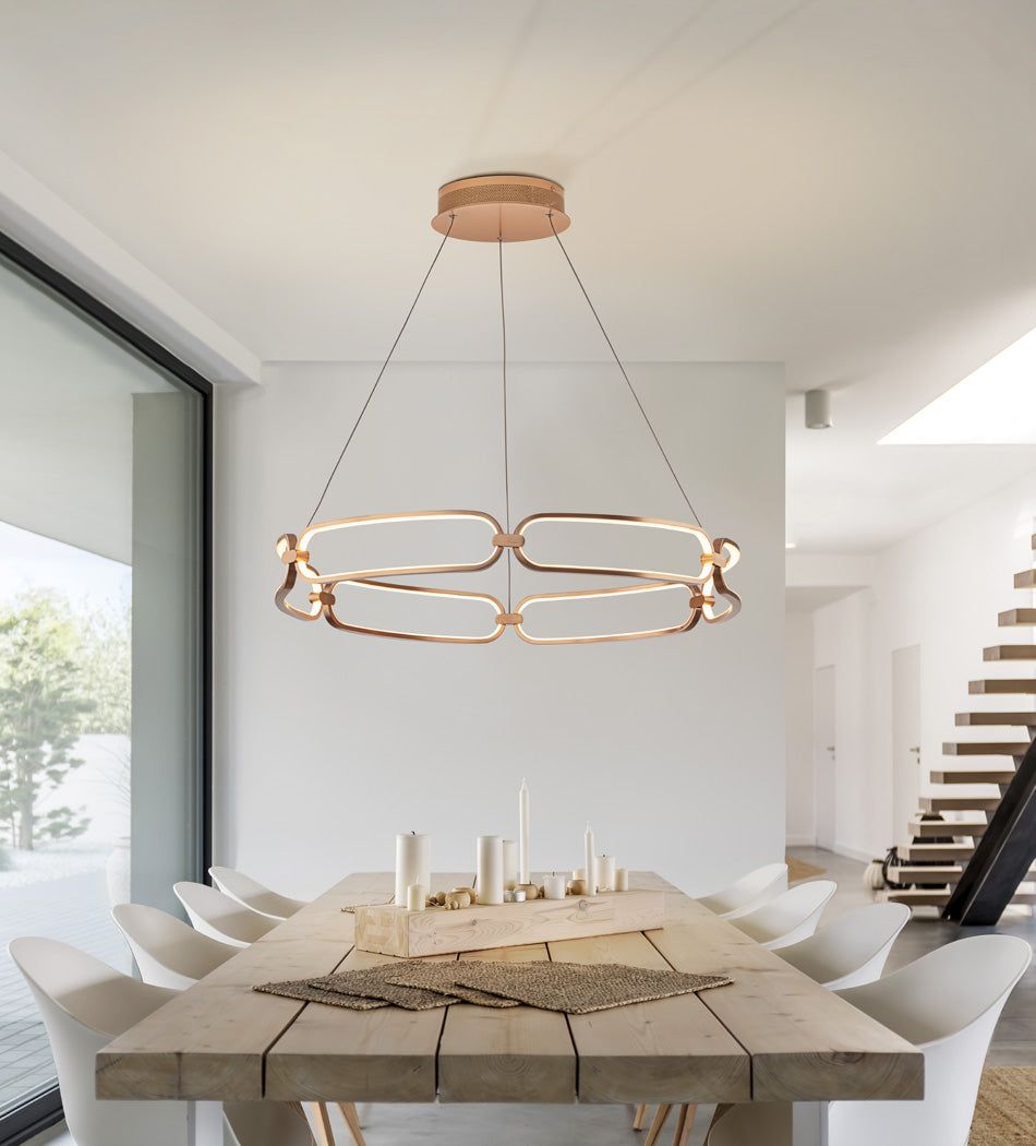 Colette· Led Lamp, Small/Medium/Large  Rose Gold/Chrome