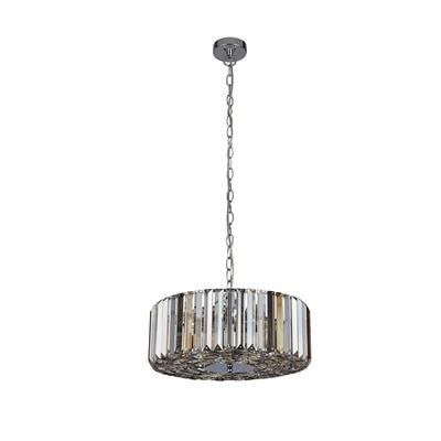 Chapeau 3/4 Lt Pendant/semi-Flush- Amber, Smoke & Clear Crystal