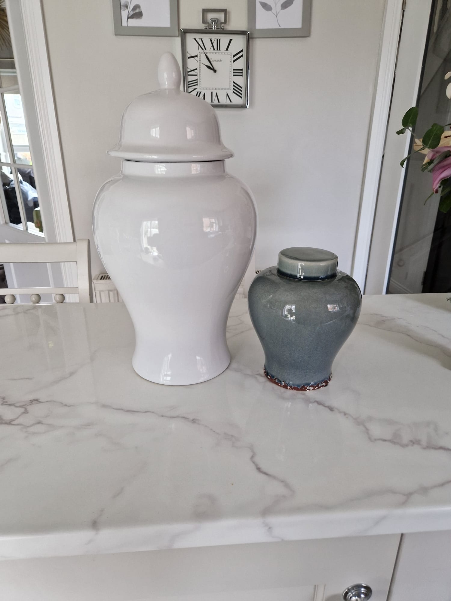 White Ceramic Jar - Large