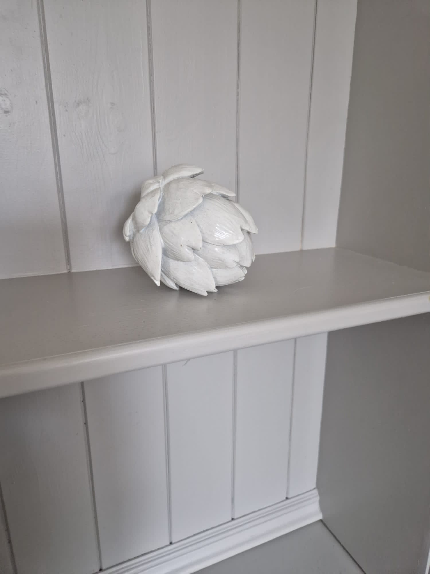 White Artichoke Ornament