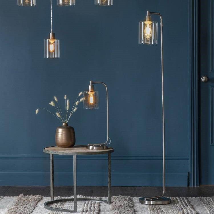 Chicago Table Lamp - Matt Black/Brushed Nickel - Cusack Lighting
