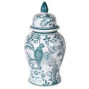 Green & White Temple Jar