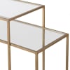 Tatum Glass Tiered Geometric Console Table