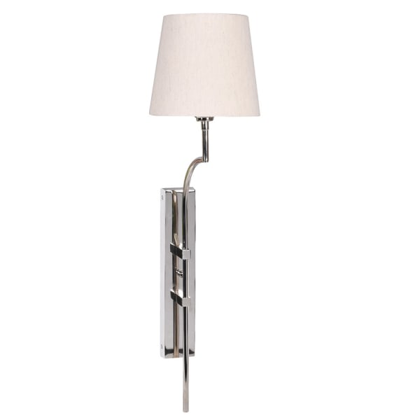 Macy Curved Nickel Wall Light with Shade