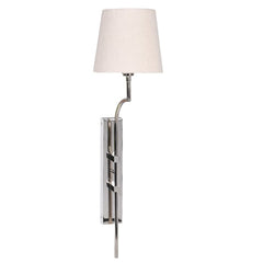 Macy Curved Nickel Wall Light with Shade