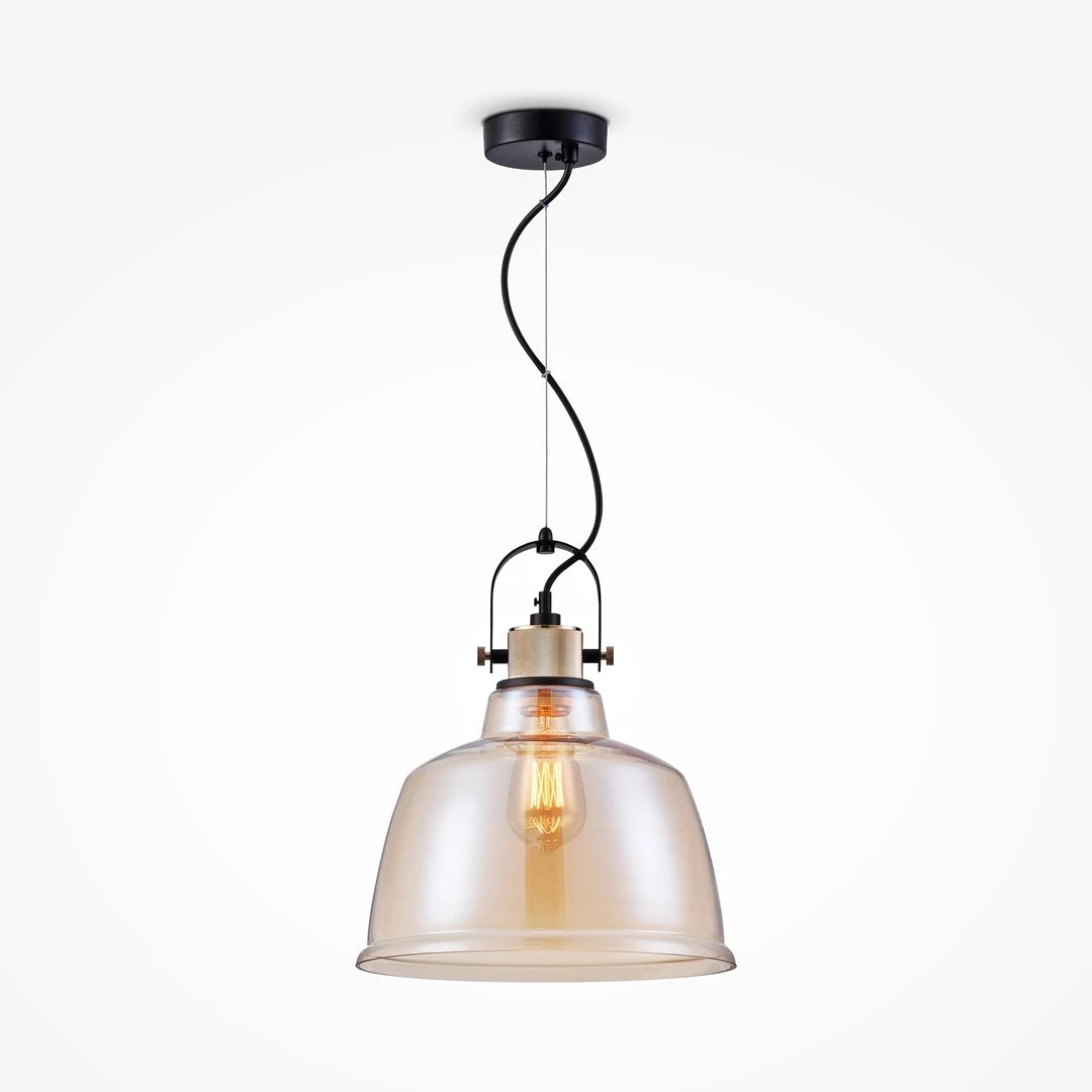 Maytoni Irving Pendant Lamp - Amber/Brass