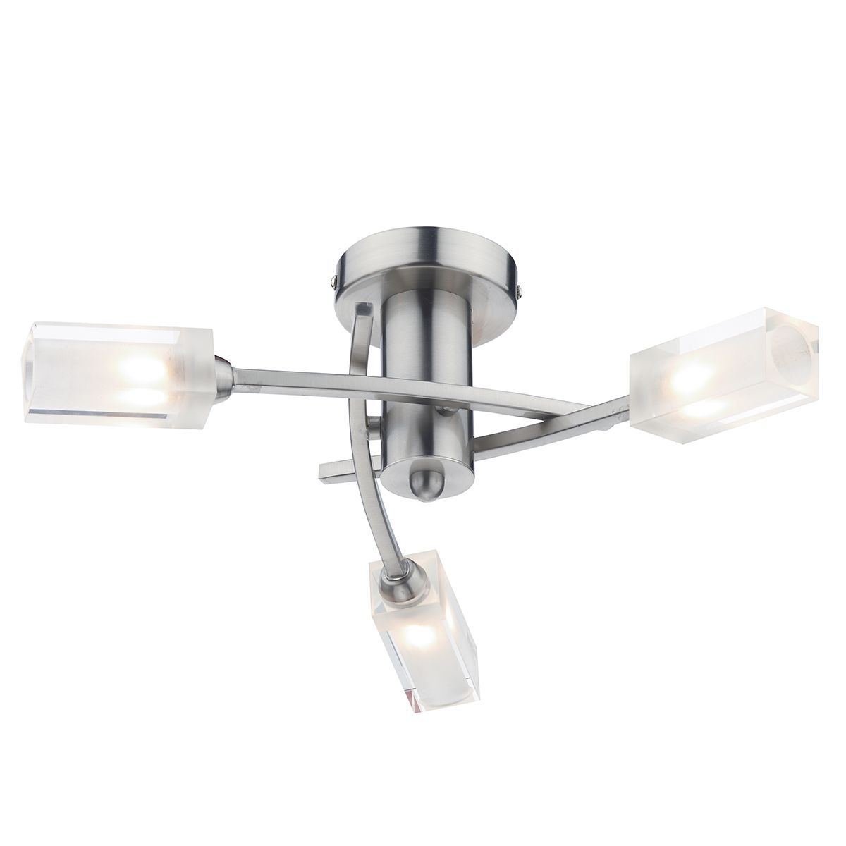 Dar Morgan 3/6Lt Semi Flush Light - Black Chrome/Antique Brass/Satin Chrome/Polished Chrome Finish - Cusack Lighting