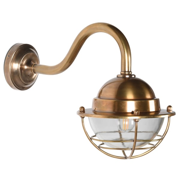 Antique Brass Outdoor Wall Light