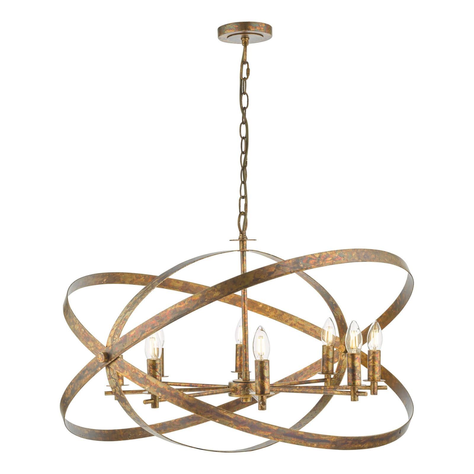 Dar Nitya 8Lt Centre Ceiling Light - Copper Finish, IP20