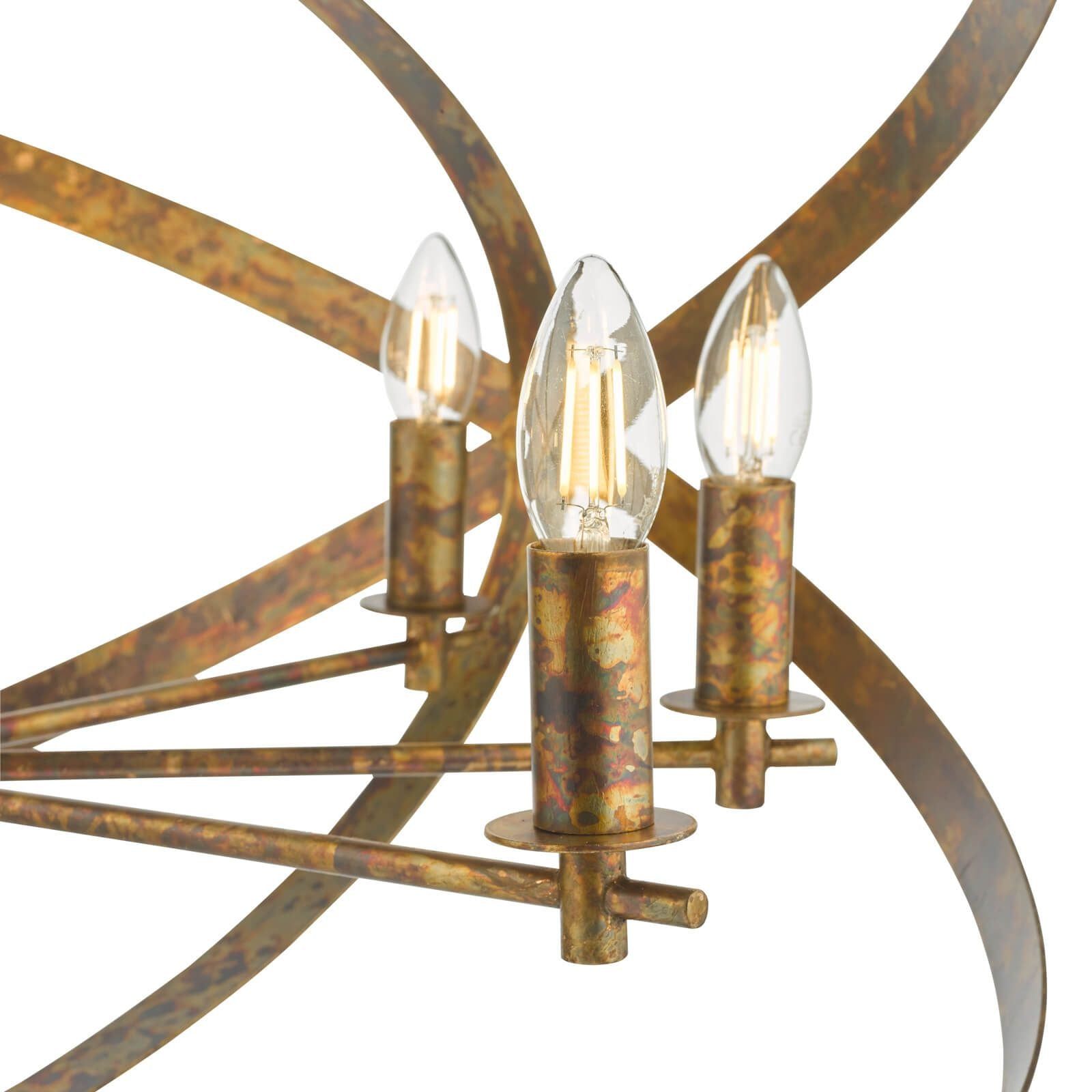 Dar Nitya 8Lt Centre Ceiling Light - Copper Finish, IP20