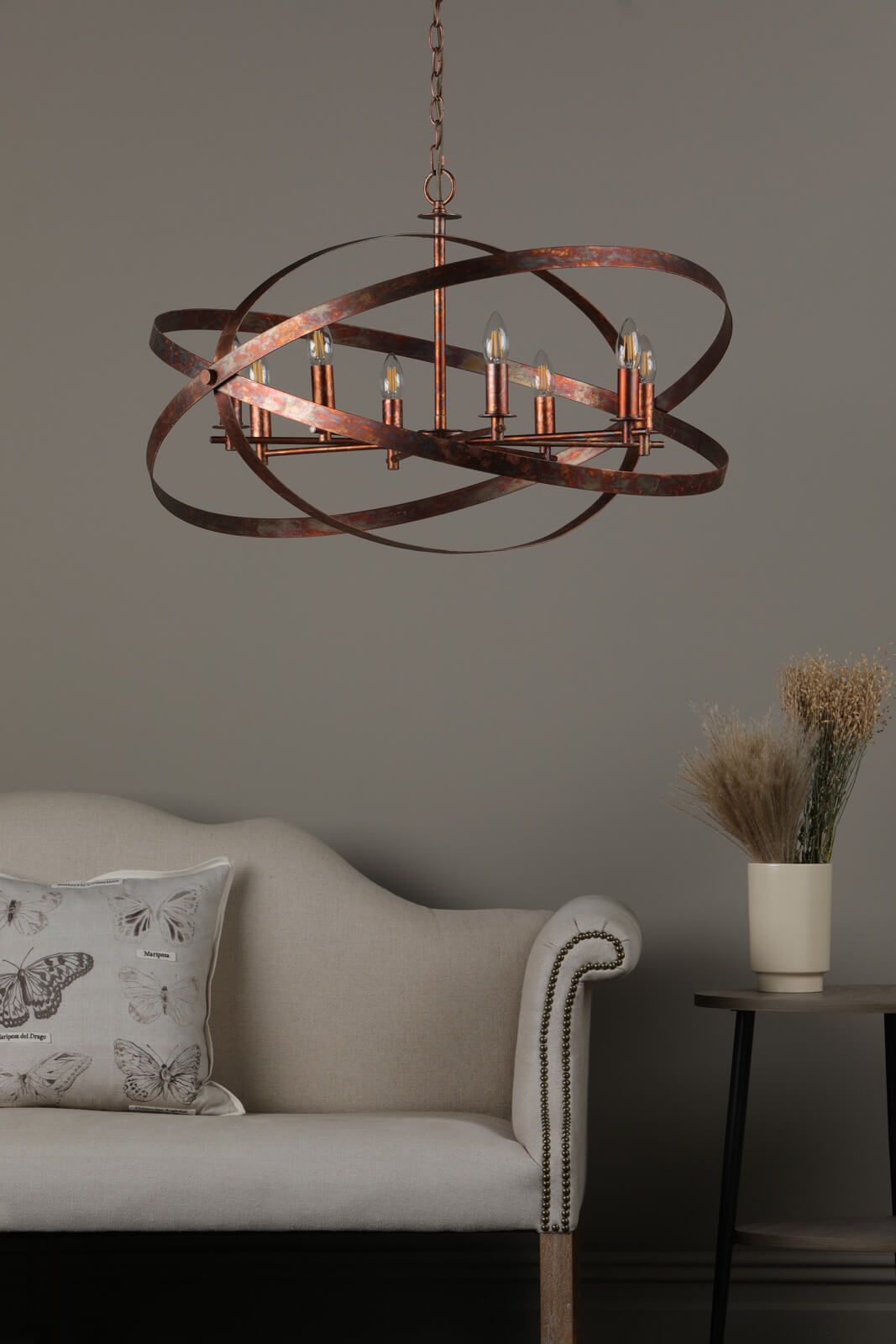 Dar Nitya 8Lt Centre Ceiling Light - Copper Finish, IP20