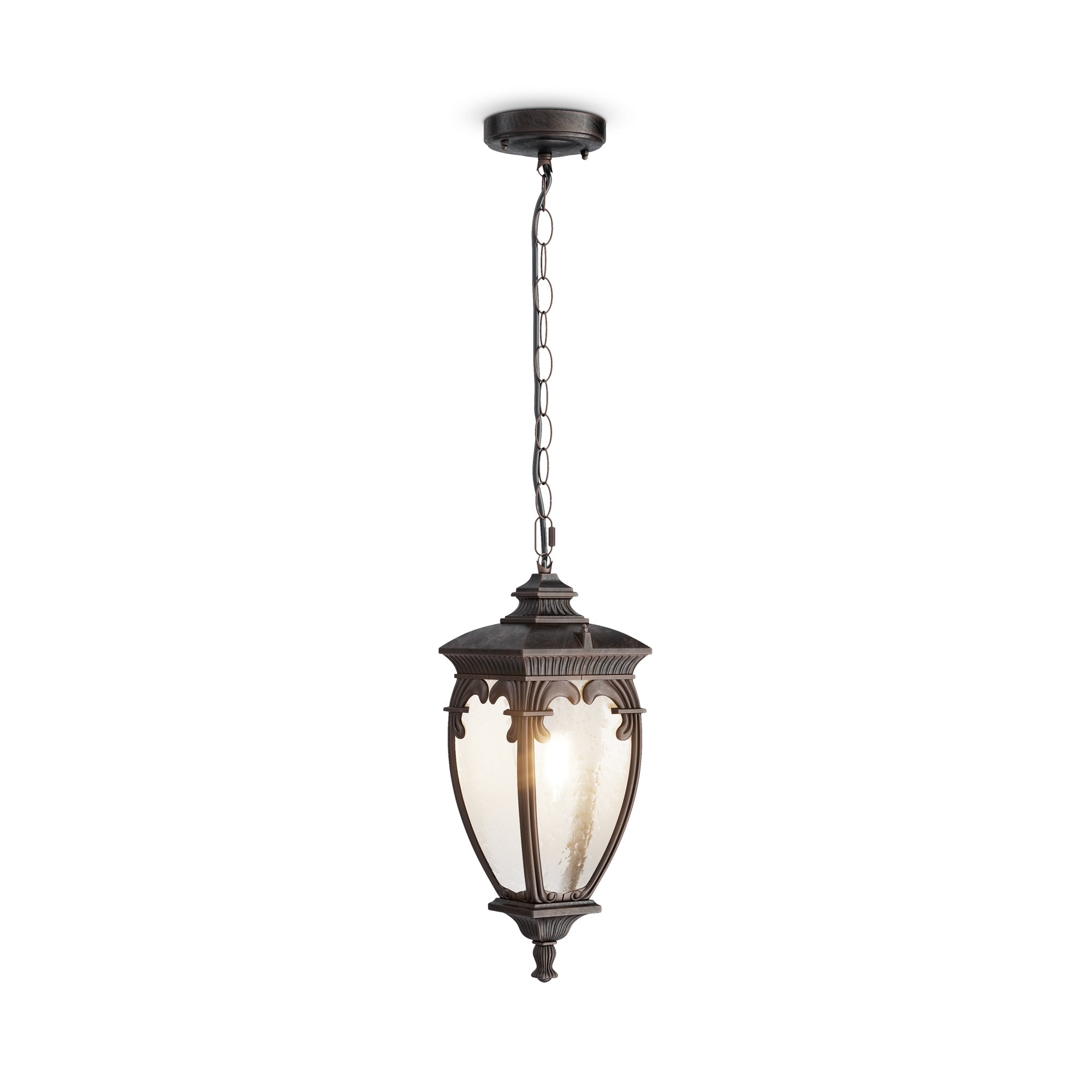 Fleur 1lt Pendant - Gold / Antique Bronze