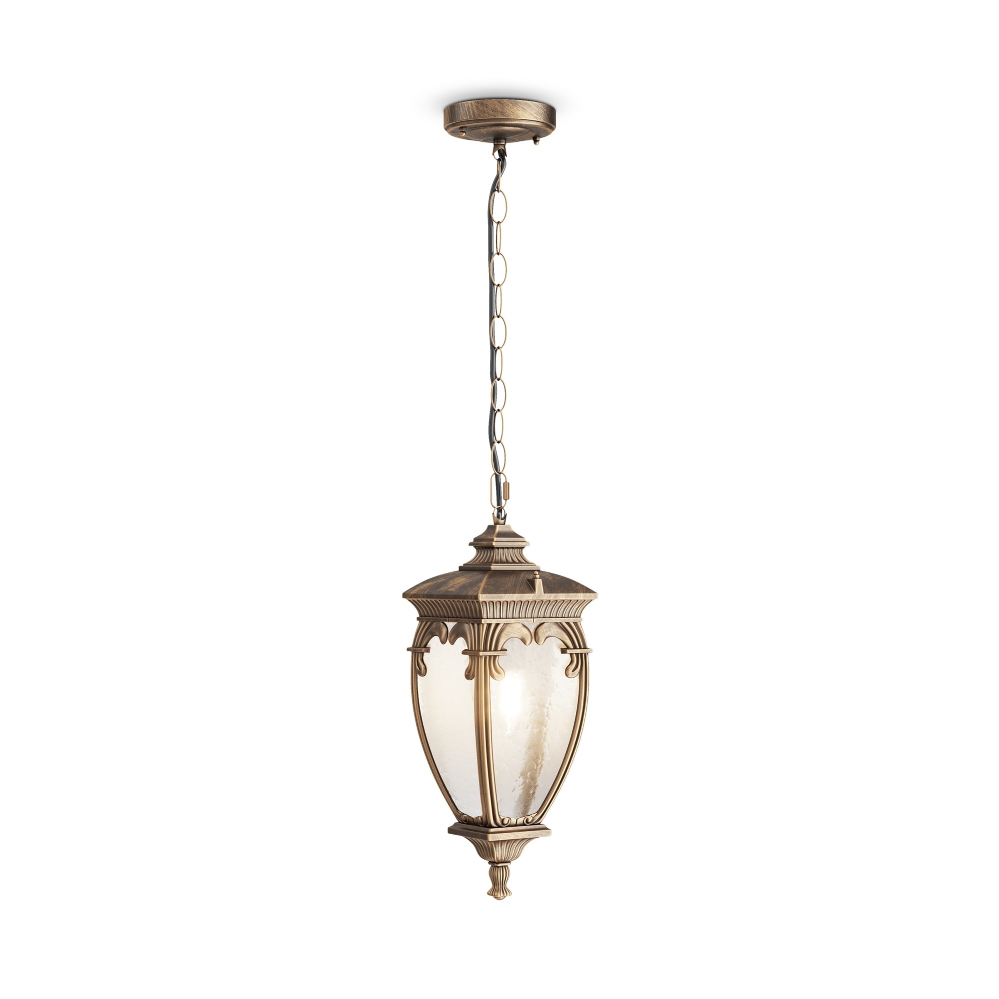 Fleur 1lt Pendant - Gold / Antique Bronze