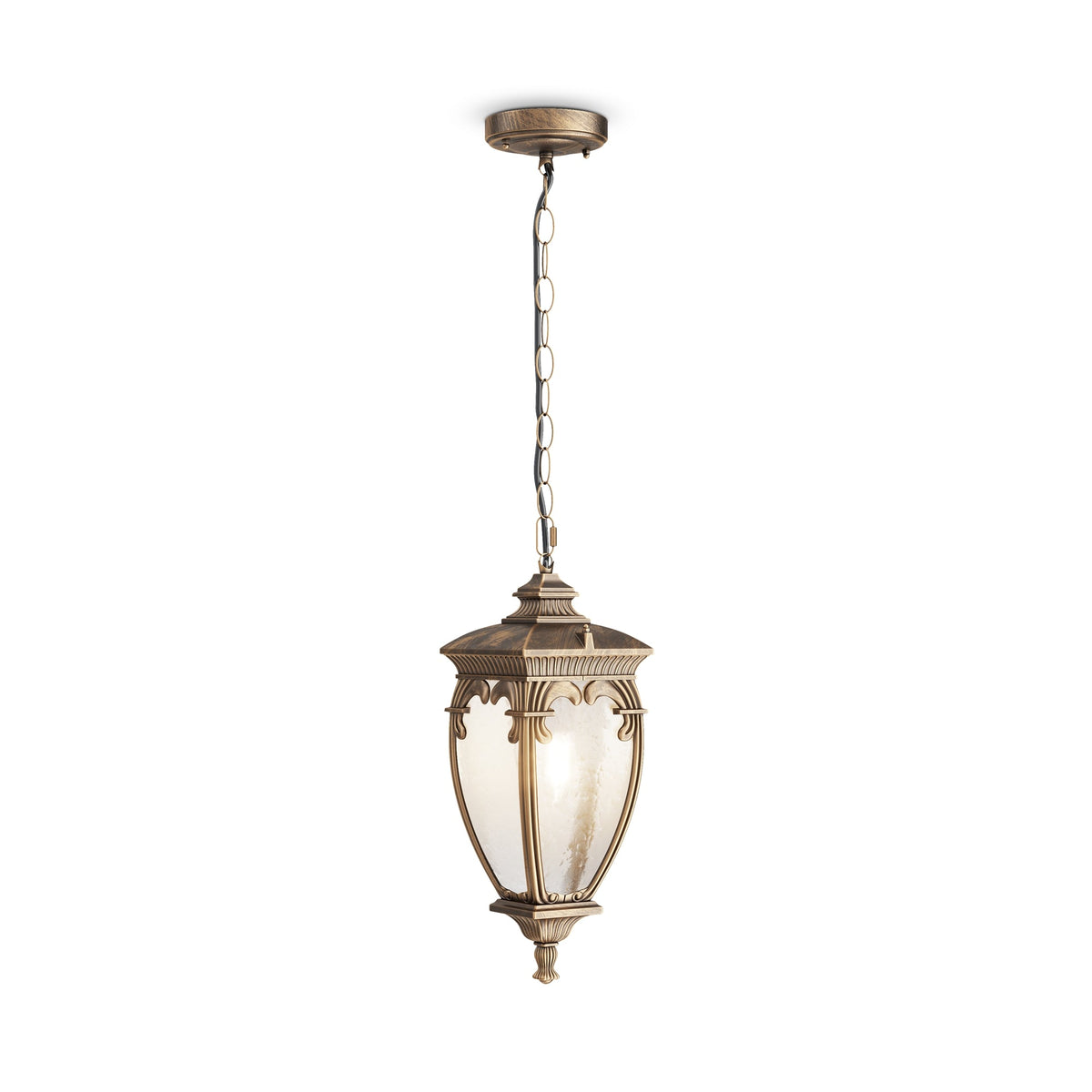 Fleur 1lt Pendant - Gold / Antique Bronze
