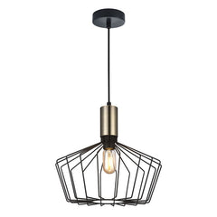 Bird Cage Black Copper/ Antique Brass Finish Birdcage Vintage Pendant