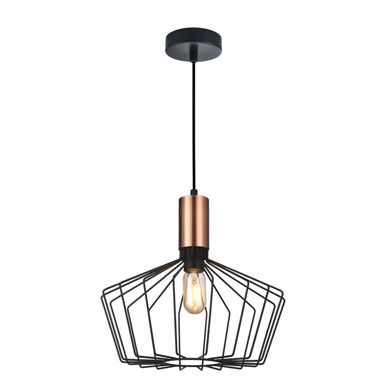 Bird Cage Black Copper/ Antique Brass Finish Birdcage Vintage Pendant