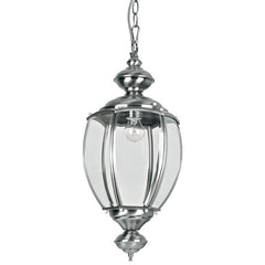 Cambridge 1Lt Pendant Lantern, Antique Brass / Polished Chrome