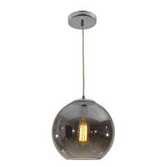 Globe Medium Pendant Light - Smoke Finish.