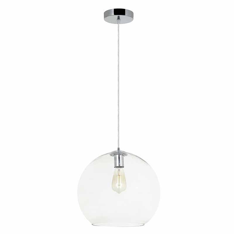 Globe Small/Medium/Large Pendant Light - Amber/Smoke/Clear Finish - Cusack Lighting