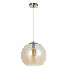 Globe Large Pendant Light - Amber Finish.