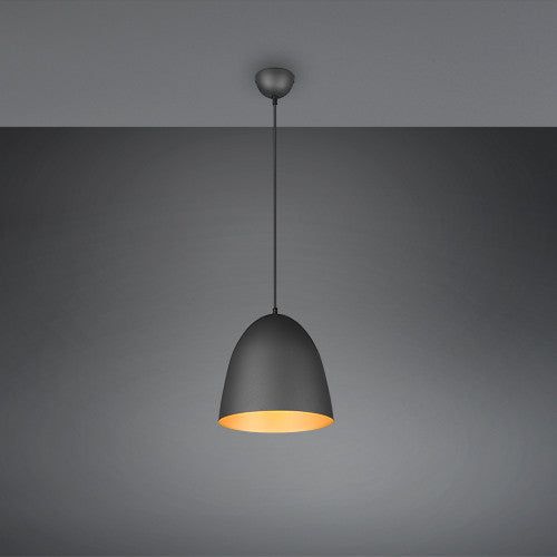 Tilda Medium Hanging Lamp - Black & Gold Finish