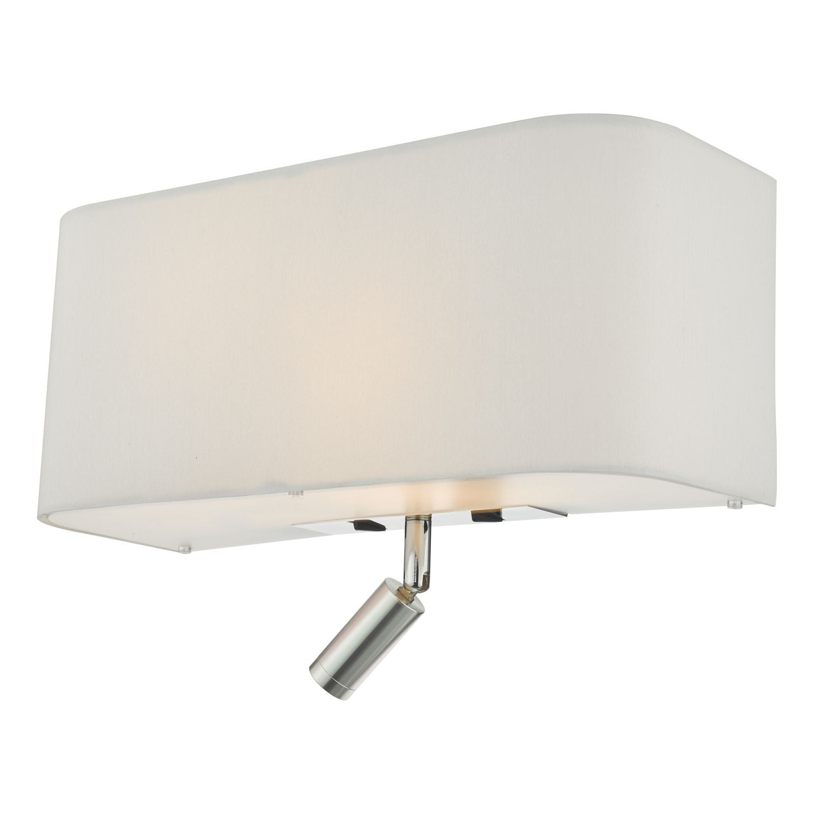 Ronda 3 Light Wall Light Grey/Ivory With LED Reading Light
