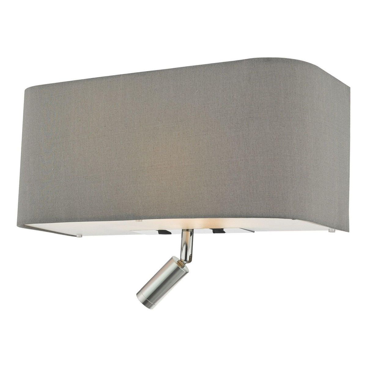 Ronda 3 Light Wall Light Grey/Ivory With LED Reading Light