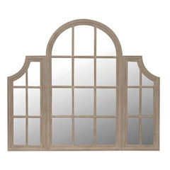 Lucille Taupe Triple Windowpane Mirror