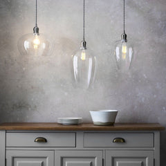 Vigo Pendant - Bright Nickel/Antique Brass, Various Sizes - Cusack Lighting