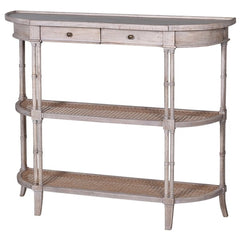 Chester 2 Drawer Rattan Console Table