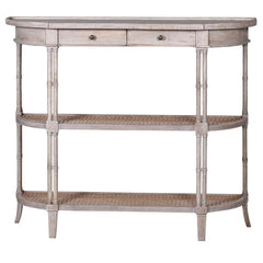 Chester 2 Drawer Rattan Console Table